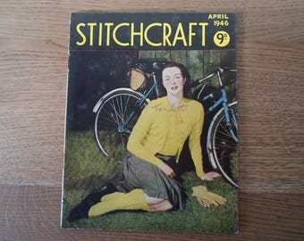 Stitchcraft April 1946 cycling socks and cable knits