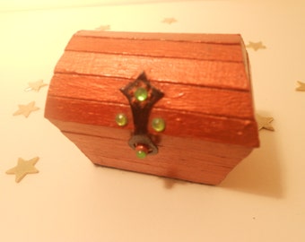 Miniature Treasure Chest Trinket Box - Bronze