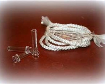 Glass wick tube w/fiberglass braided wick