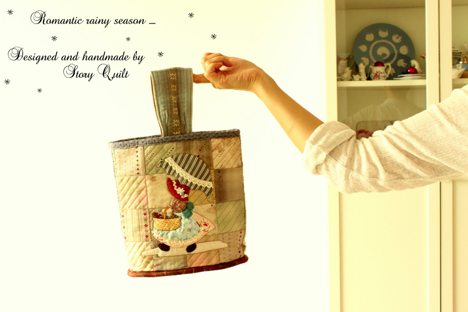 DIY PDF Pattern tutorial of Sue quilted basket bag