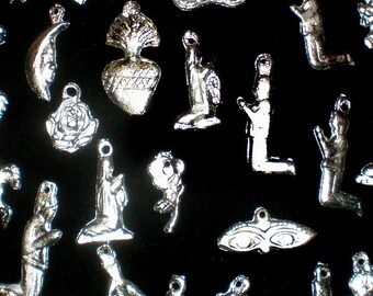 50 milagro charms. Mexican milagros for altars, jewelry, mixed media art, and much more.