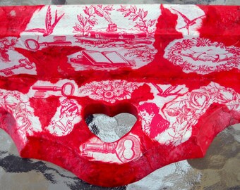Small Pride and Predjudice Valentine Collage Wall Shelf