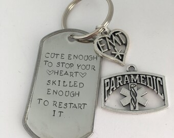 Cute EMT or Paramedic Keychain