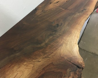 Live Edge Shelf - No. 36- Thick Walnut Mantel