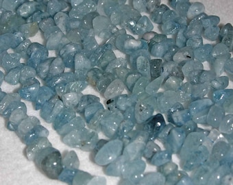 Aquamarine, Aquamarine Chip, Natural Stone, Gemstone Bead, Semi Precious, Blue Bead, Full Strand, 7-15mm, AdrianasBeads