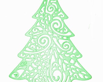 scrapbooking Christmas tree cutout