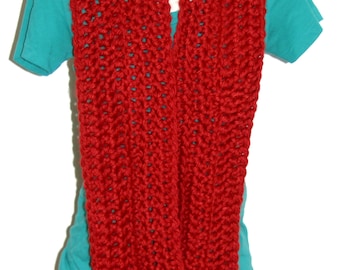 Autumn Infinity Scarf, Handmade Winter Scarf, Rust-Warm Infinity Scarf, Women's Accessory, Winter Fashion