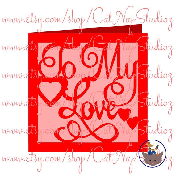 Download Items similar to To My Love Valentine's Card - SVG, DXF ...