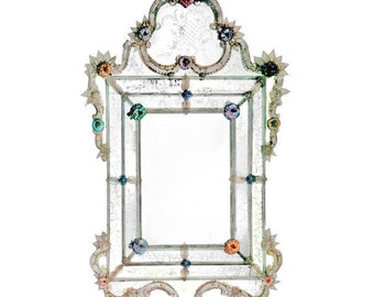 Murano Venetian Glass Wall Mirror 700 century palace reproduction