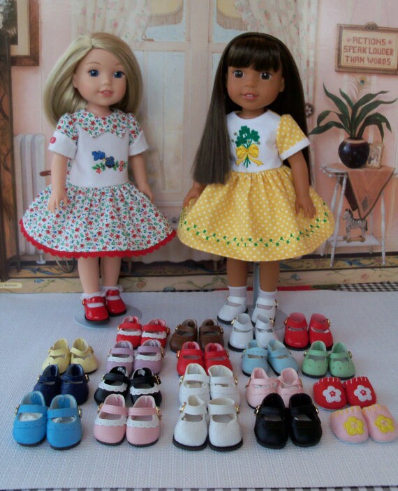 Like American Girl Doll Wellie Wisher® Doll Shoes /CUSTOM Made to Your SPECS / Shoes, Doll Clothes for Wellie Wishers® & Hearts 4 Hearts