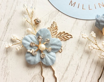 Blue Bridal Hair Pin/Something Blue/ Wedding Accessories/ Bride Pins/Hair Pins/ Wedding Accessories