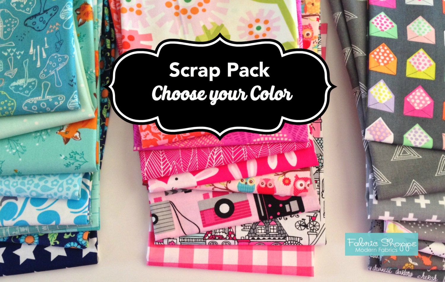 SALE Fabric Scraps Scrap Fabric Scrap Pack of Designer