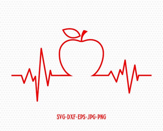 Download Apple teacher heartbeats. Teacher Svg Apple SvgBach to