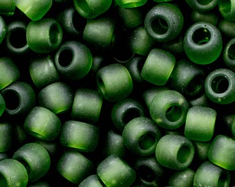 6/0 Toho Seed Beads - Olivine Transparent Frost - 4243 - Color # 6-940f - 16 Grams