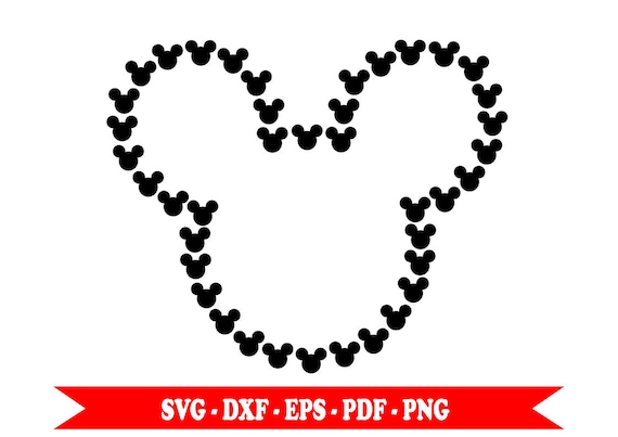 Download Mickey Mouse head svg Silhouette clip art in digital format
