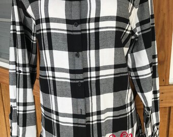 Monogramed Plaid Tunic