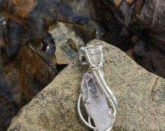 Sterling Silver Wirewrapped Pendant | Amethyst
