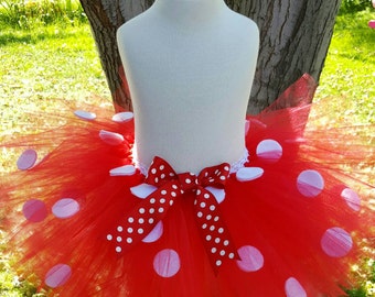 Red mouse tutu red tutu polka dot tutu birthday tutu photo prop infant tutu toddler tutu 1st birthday party tutu