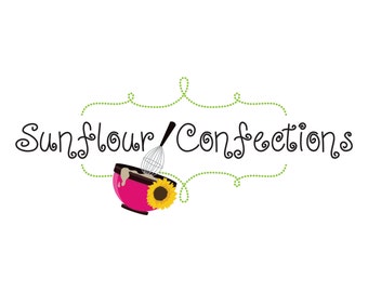 Small Business Logo, Sunflower Logo Design, Custom Business Design And Branding
