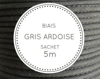Sachet 5 m bias - slate grey 23