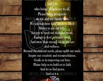 Magic Candle Prayer - MAGIC CARDS - Prosperity Card - Candle devotion Card