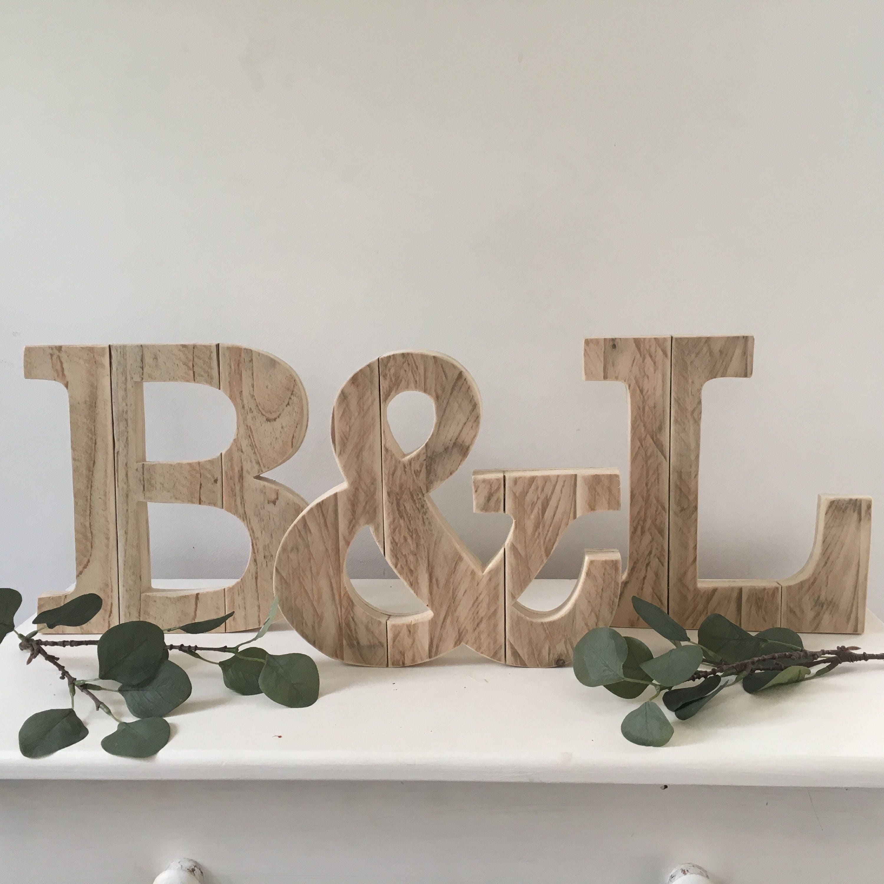 Wedding Initial Letters Wooden Initials Wedding Table Decor