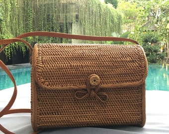 Rattan Bag, Bali Bag, Rattan Bali Bag, Ata Bag, Ata Woven Bag, Straw Bag, Rattan Purses, Summer Bag