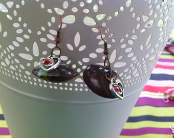 Lime and Brown earrings