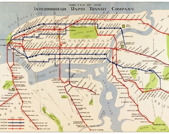 new york map manhattan subway map vintage