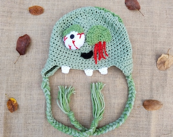 Zombie Hat- Crochet Zombie- Halloween Hats