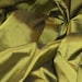 100 o/o dupioni Silk Fabric Glorious GOLDEN GREEN smooth texture low slubs - perfect for doll house decor crazy quilt fiber arts collage