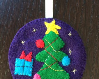 Christmas hand stitched felt ball
