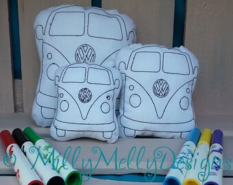 VW Van - coloring in soft toy