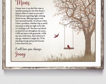 Gift For Mom - Mom Gift Mother Daughter Gift - Christmas Gift For Mom - Mother Poem - Mother Thank You - Gift For Mother - Mom Birthday Gift