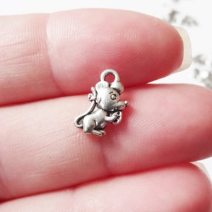 10 Mouse "Fairy Tale" Charms (double sided puffed) 12x7x2mm