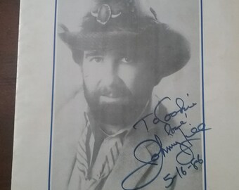 Vintage Johnny Lee in Antoch Signed By Johnny Lee Dated May 16, 1986