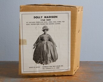 Vintage Dolly Madison Porcelain Doll Kit - Yield House