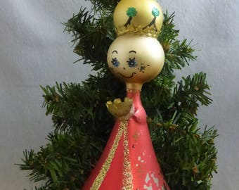 Vintage Italian Blown Glass Ornament Rescued King HO721