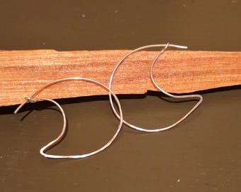 Moon Hoops (Sterling Silver)