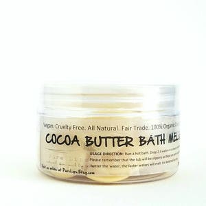 24 Bath Melts - All Natural Bath Melts - Pure Organic Cocoa Butter Bath Melts - Creamy Chocolate Aroma with Skin Hydrating Quality