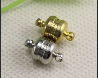 20 Sets Antique silver Gold Plated Strong Magnetic Clasps for making Leather Bracelet jewelry findings 12mm x7mm