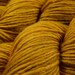 Hand Dyed Yarn, DK Weight Superwash Merino Wool - Honey Mustard - Soft Single Ply Knitting Yarn, Yellow Gold Tonal