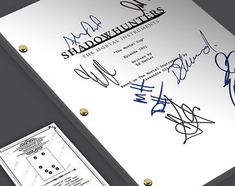 Shadowhunters TV Mortal Instruments - Gift Stele Runes Script Screenplay Signed Autograph RPT - Cassandra Clare, Clary Fray, Jace Wayland