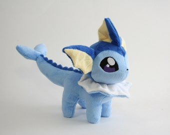 Pokemon Plush Vaporeon Fan-made - Made to Order