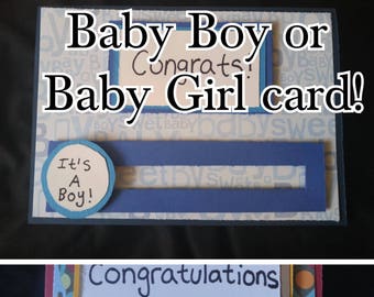 Congratulations Card for a Baby Boy or Baby Girl