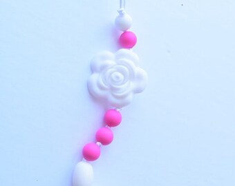 Teething pacifier (wood/silicone) Pacifier Clip