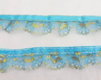 1 meter 2.5 centimeters wide white lace trim