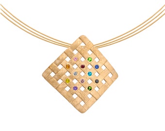 Brushed Sterling Silver Hoshen Necklace