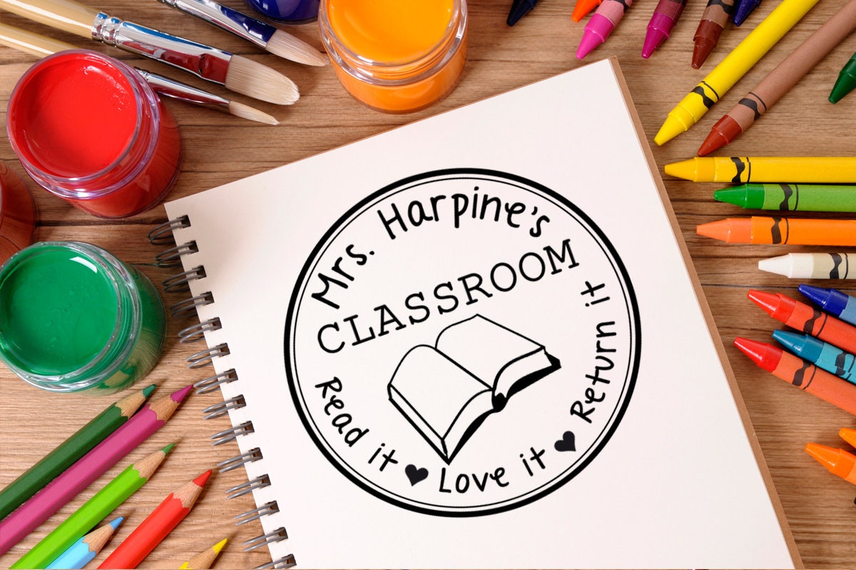 Teacher Stamp Custom Book Stamp for Teacher Custom Teacher