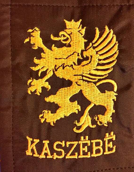 Kashubian Griffin Flag Logo Machine Embroidery vp3 file sized